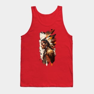 Native American Warrior V4 Tank Top